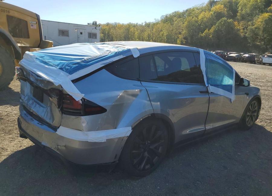 Salvage 2025 Tesla Model X  in Silver