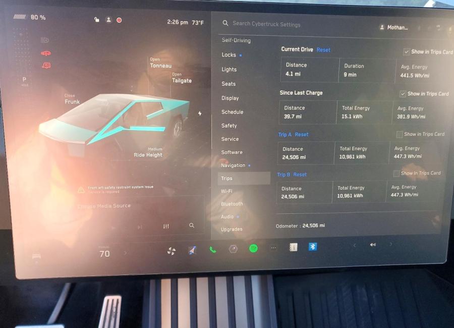 Salvage 2024 Tesla Cybertruck  in Gray