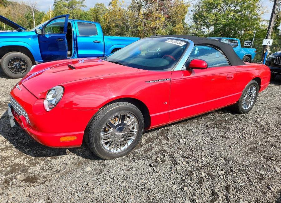Salvage 2002 Ford Thunderbird  in Red
