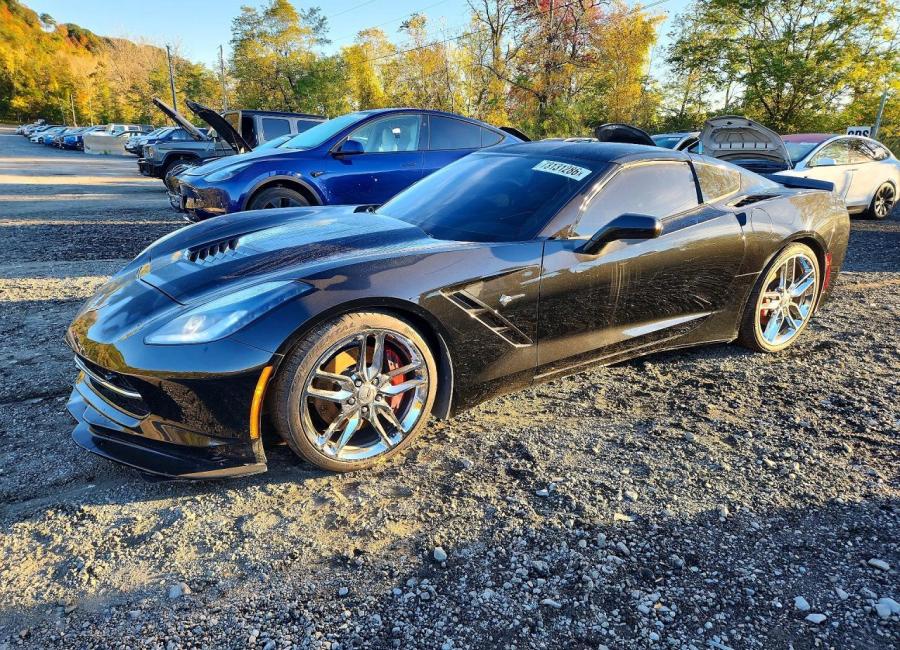 Salvage 2016 Chevrolet Corvette Z51 3lt in Black