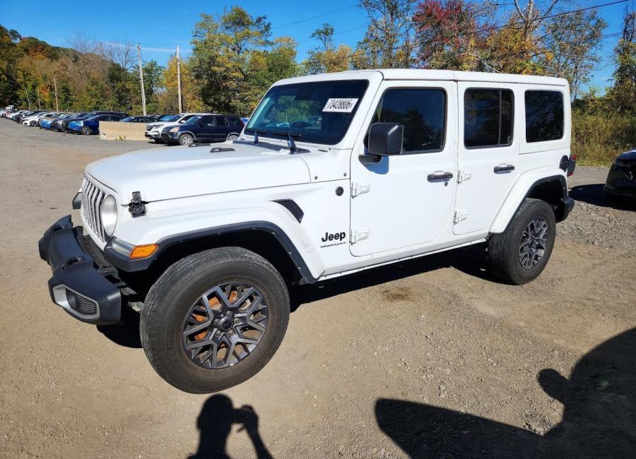 Salvage 2025 Jeep Wrangler Sahara in White