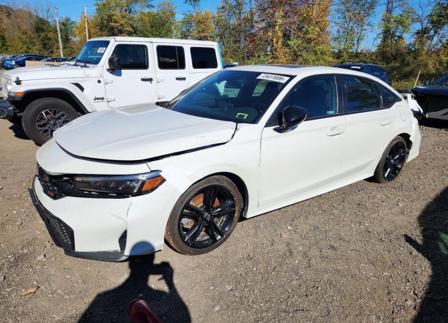 Salvage 2025 Honda Civic Si in White