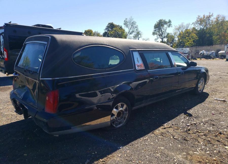 Salvage 2003 Cadillac Commercial Hearse in Black