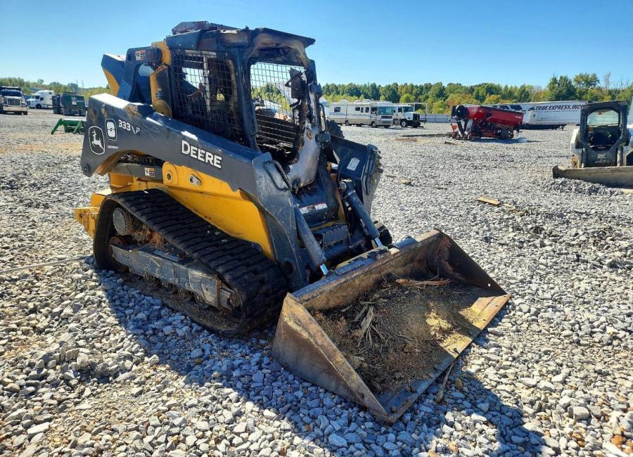 Salvage 2025 John Deere Skid Steer 333p in Yellow