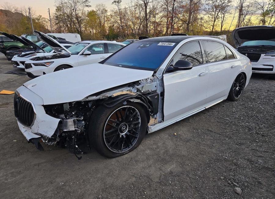 Salvage 2024 Mercedes Benz S 63 E Performance in White
