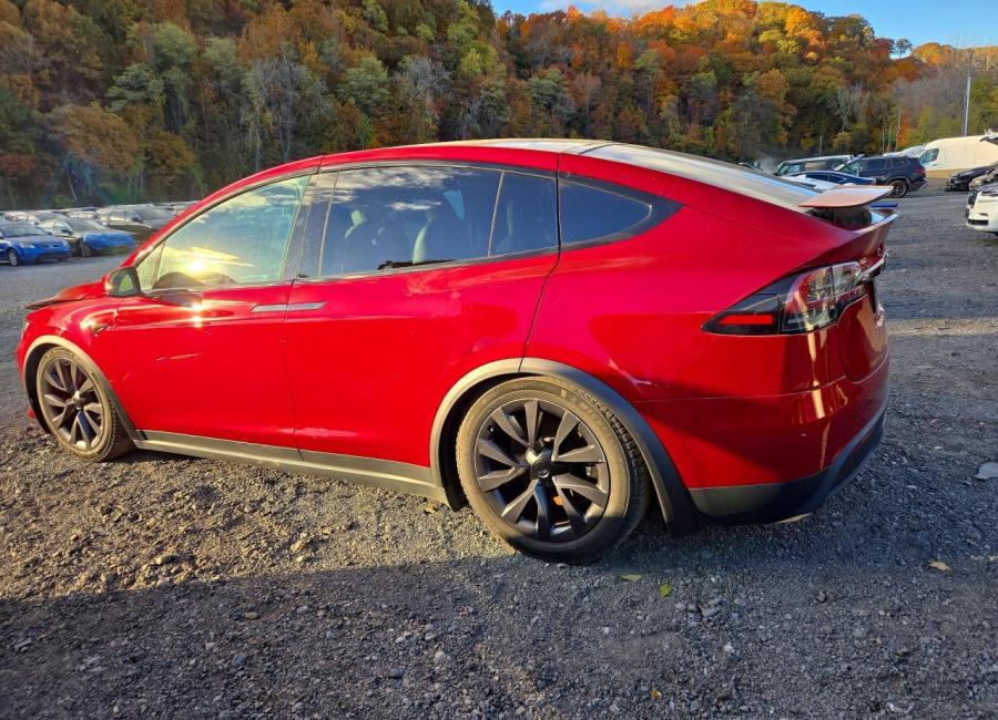 Salvage 2024 Tesla Model X  in Red