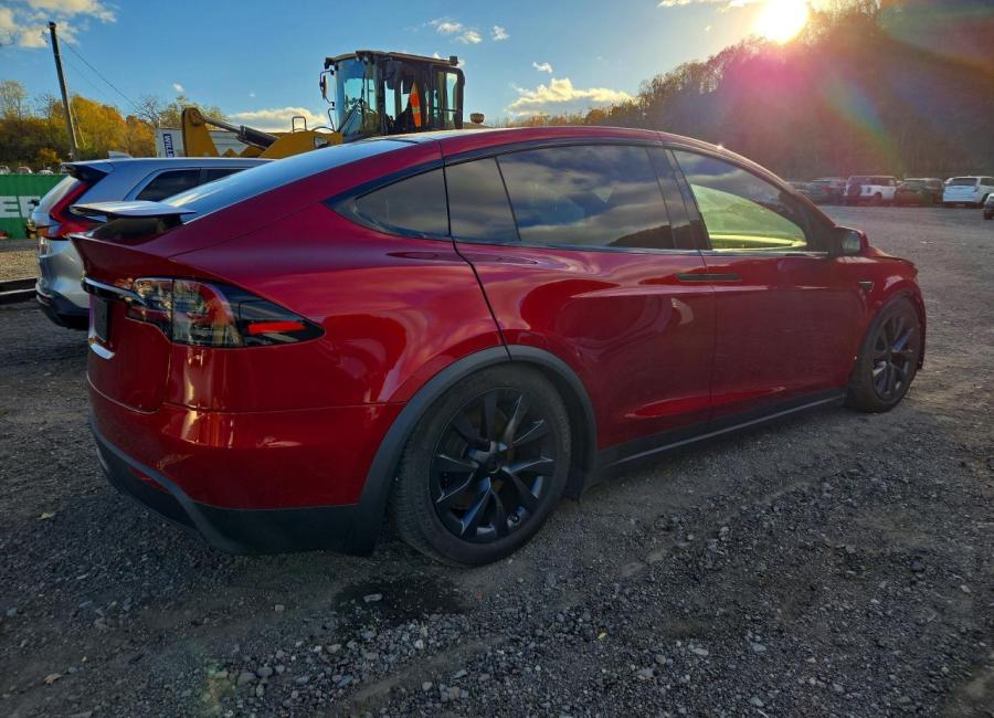 Salvage 2024 Tesla Model X  in Red