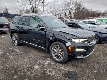 2022 jeep grand-cherokee SUMMIT in Black - Front Three-Quarter View - BidGoDrive Inventory