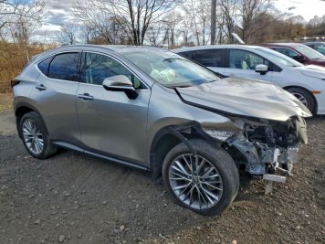 2025 lexus nx-350h  in Silver - Front Three-Quarter View - BidGoDrive Inventory
