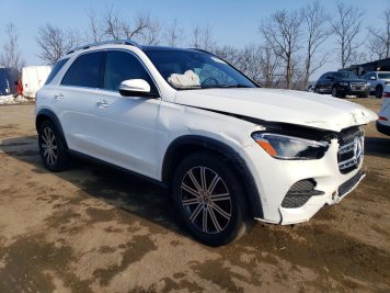 2024 mercedes-benz gle-350 4MATIC in White - Front Three-Quarter View - BidGoDrive Inventory