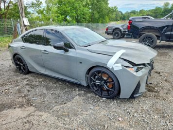 2025 lexus is-500 F SPORT PERFORMANCE PREMIUM in Gray - Front Three-Quarter View - BidGoDrive Inventory