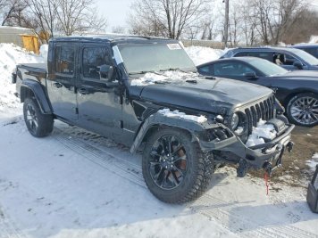 2023 jeep gladiator OVERLAND in Black - Front Three-Quarter View - BidGoDrive Inventory