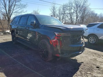 2022 cadillac escalade ESV SPORT in Purple - Front Three-Quarter View - BidGoDrive Inventory