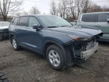 2025 toyota grand-highlander  in Blue - Front Three-Quarter View - BidGoDrive Inventory