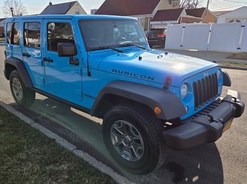2017 jeep wrangler-rubicon Unlimited in Blue - Front Three-Quarter View - BidGoDrive Inventory