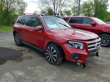 2023 mercedes-benz glb-350 4MATIC in Red - Front Three-Quarter View - BidGoDrive Inventory