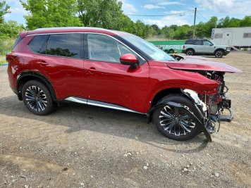2025 nissan rogue PLATINUM in Burgundy - Front Three-Quarter View - BidGoDrive Inventory